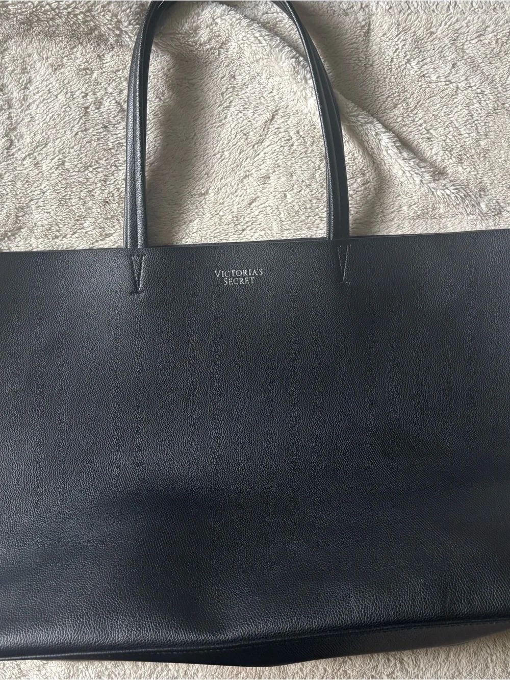 Victoria's Secret Black Everyday Leather-Look Tote